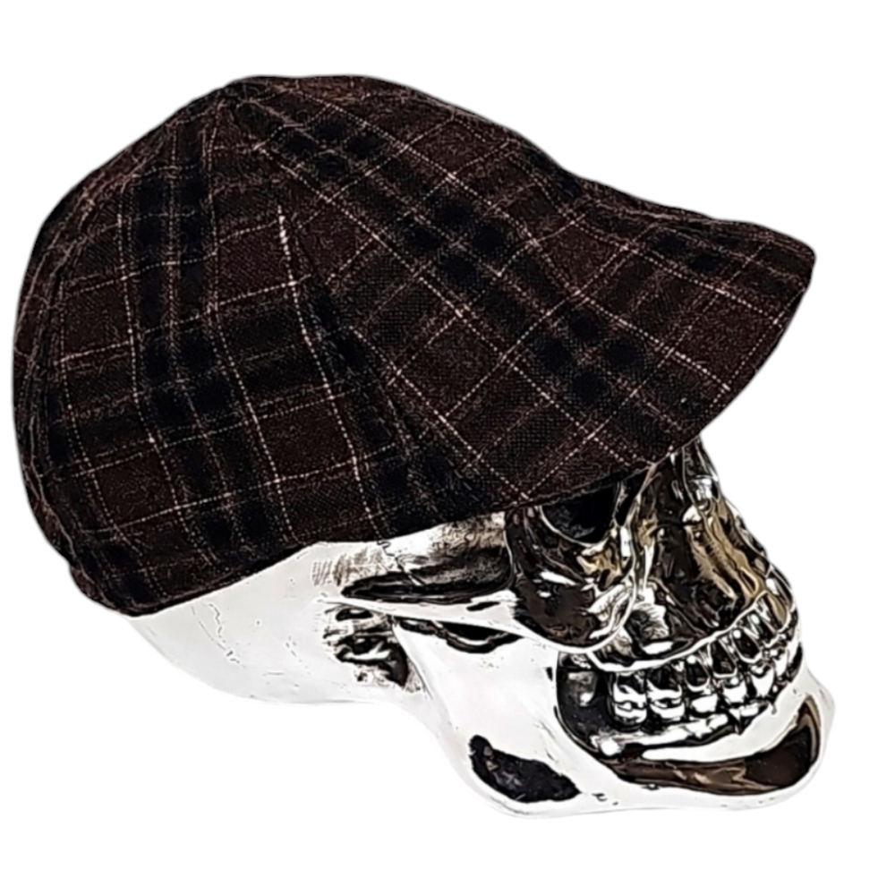 Lids Plaid Duck Bill Flat Newsboy Cap. Men's Size: L/XL.🗞